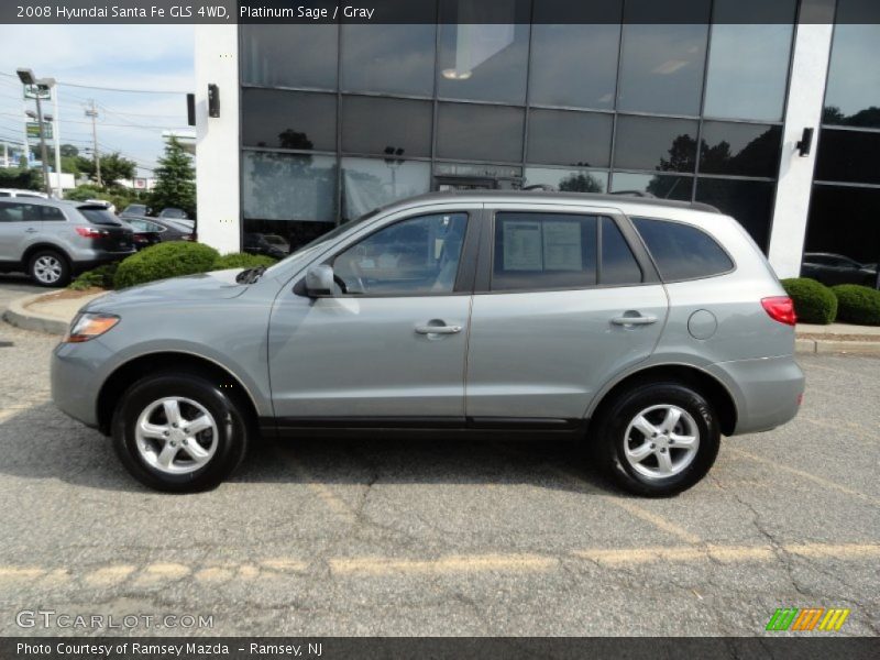 Platinum Sage / Gray 2008 Hyundai Santa Fe GLS 4WD