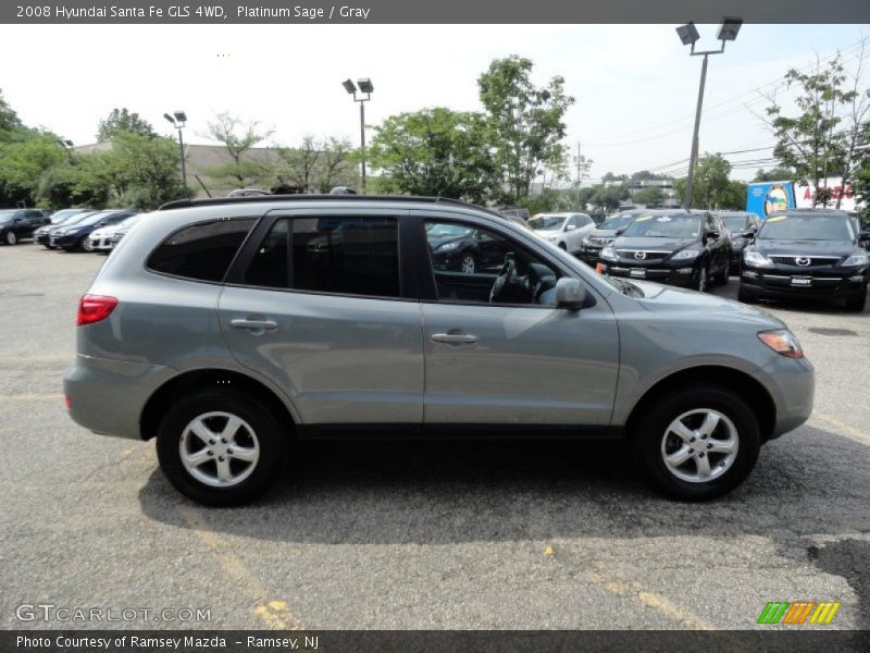 Platinum Sage / Gray 2008 Hyundai Santa Fe GLS 4WD