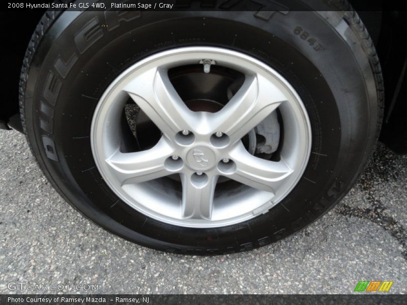 Platinum Sage / Gray 2008 Hyundai Santa Fe GLS 4WD