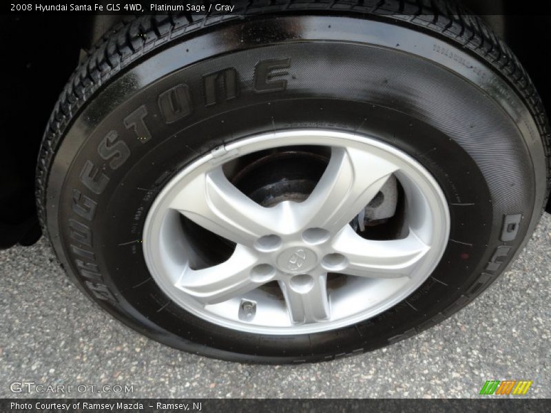 Platinum Sage / Gray 2008 Hyundai Santa Fe GLS 4WD