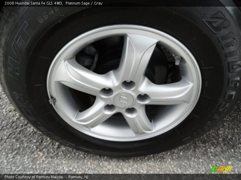 Platinum Sage / Gray 2008 Hyundai Santa Fe GLS 4WD