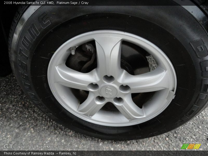 Platinum Sage / Gray 2008 Hyundai Santa Fe GLS 4WD