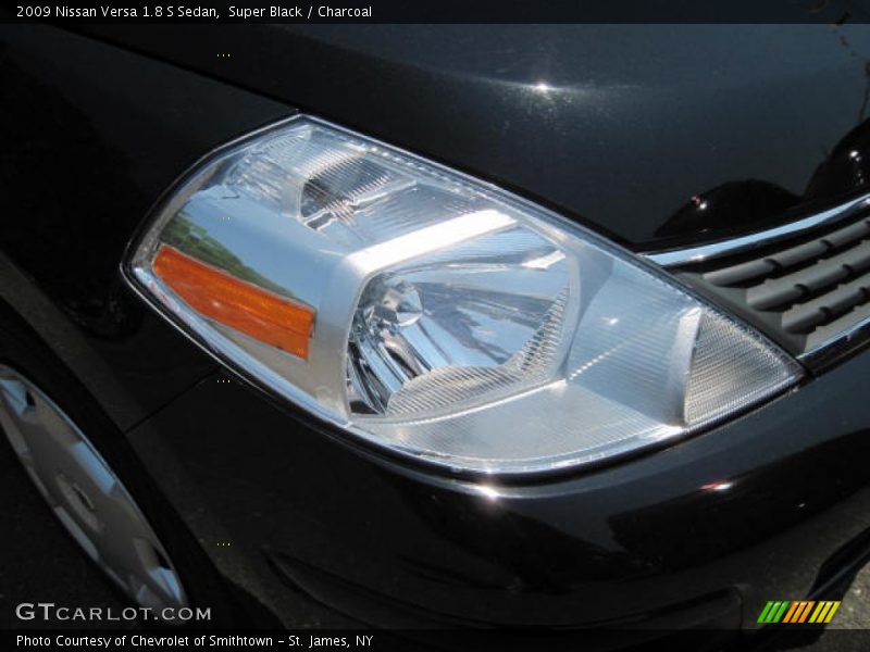 Super Black / Charcoal 2009 Nissan Versa 1.8 S Sedan