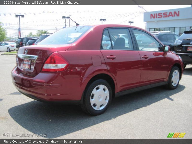 Red Brick / Charcoal 2009 Nissan Versa 1.8 S Sedan