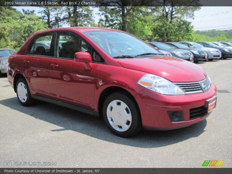 Red Brick / Charcoal 2009 Nissan Versa 1.8 S Sedan