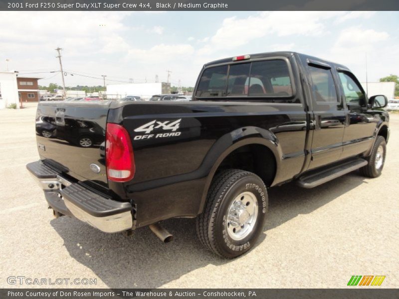 Black / Medium Graphite 2001 Ford F250 Super Duty XLT Super Crew 4x4