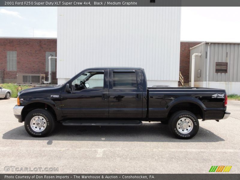 Black / Medium Graphite 2001 Ford F250 Super Duty XLT Super Crew 4x4