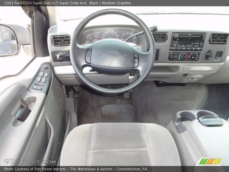 Black / Medium Graphite 2001 Ford F250 Super Duty XLT Super Crew 4x4