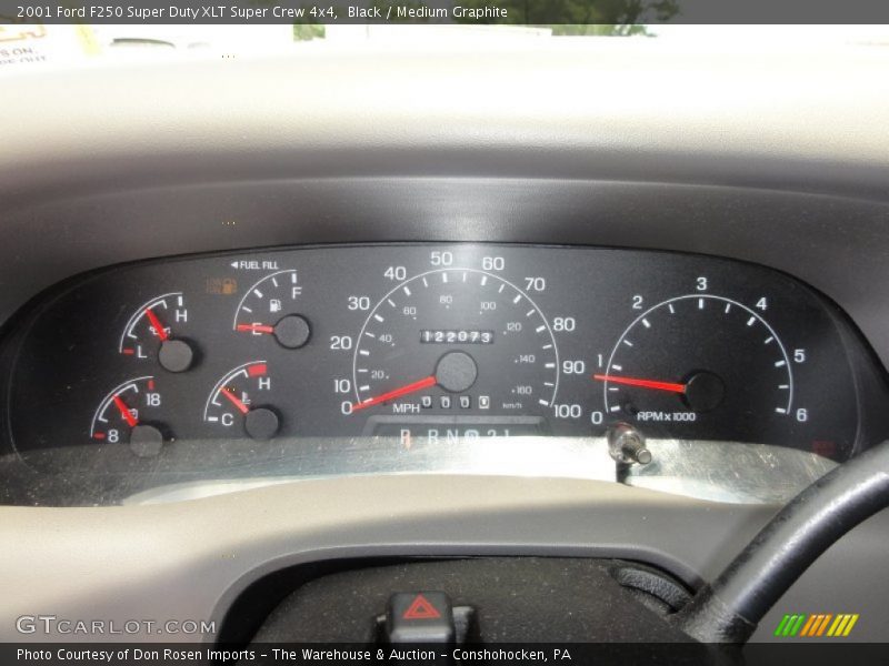 Black / Medium Graphite 2001 Ford F250 Super Duty XLT Super Crew 4x4