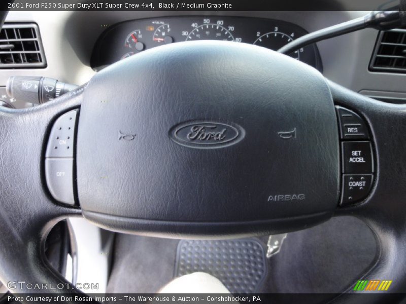 Black / Medium Graphite 2001 Ford F250 Super Duty XLT Super Crew 4x4