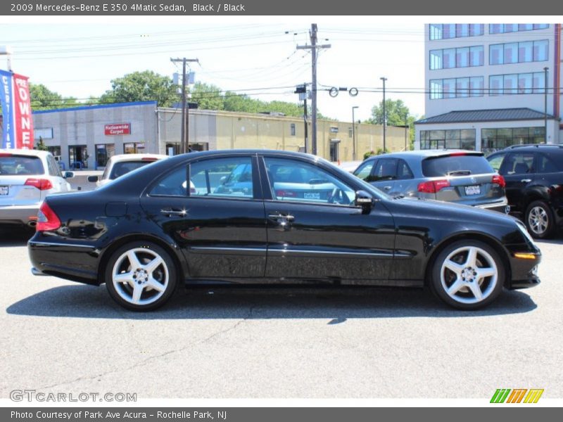 Black / Black 2009 Mercedes-Benz E 350 4Matic Sedan