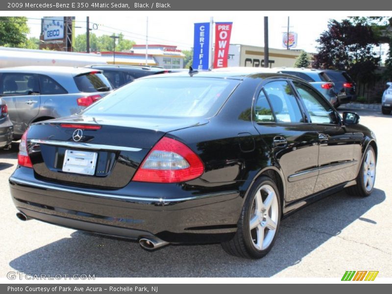 Black / Black 2009 Mercedes-Benz E 350 4Matic Sedan