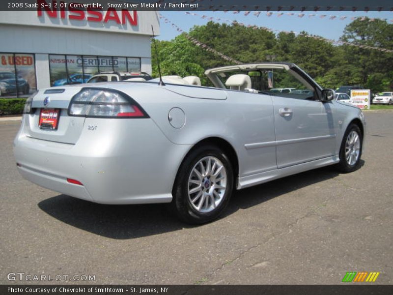 Snow Silver Metallic / Parchment 2008 Saab 9-3 2.0T Convertible