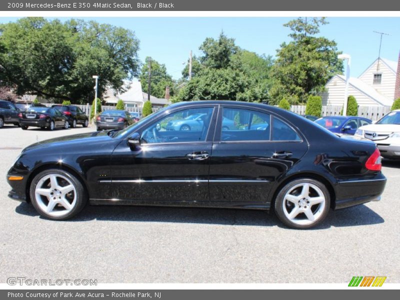 Black / Black 2009 Mercedes-Benz E 350 4Matic Sedan