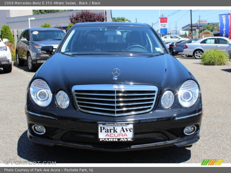 Black / Black 2009 Mercedes-Benz E 350 4Matic Sedan