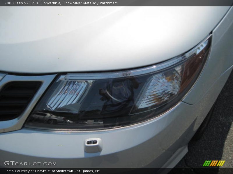 Snow Silver Metallic / Parchment 2008 Saab 9-3 2.0T Convertible