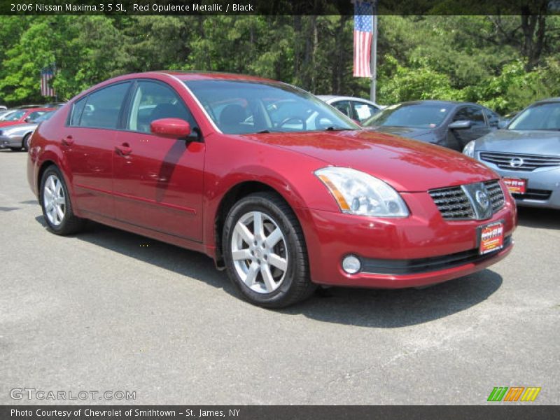 Red Opulence Metallic / Black 2006 Nissan Maxima 3.5 SL