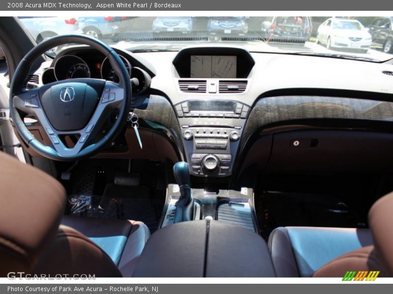 Aspen White Pearl / Bordeaux 2008 Acura MDX Technology