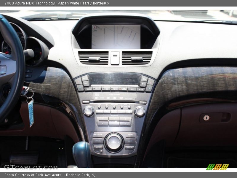 Aspen White Pearl / Bordeaux 2008 Acura MDX Technology