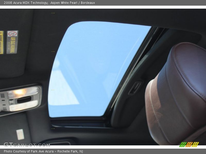 Aspen White Pearl / Bordeaux 2008 Acura MDX Technology