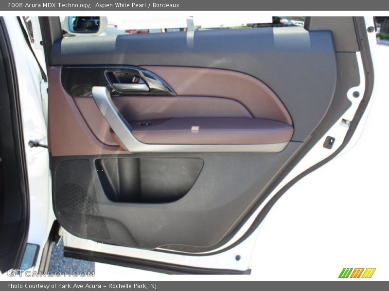 Aspen White Pearl / Bordeaux 2008 Acura MDX Technology