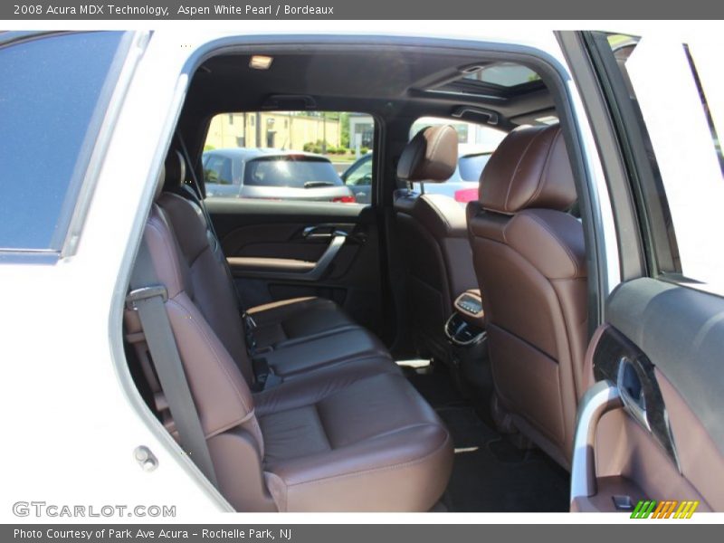 Aspen White Pearl / Bordeaux 2008 Acura MDX Technology