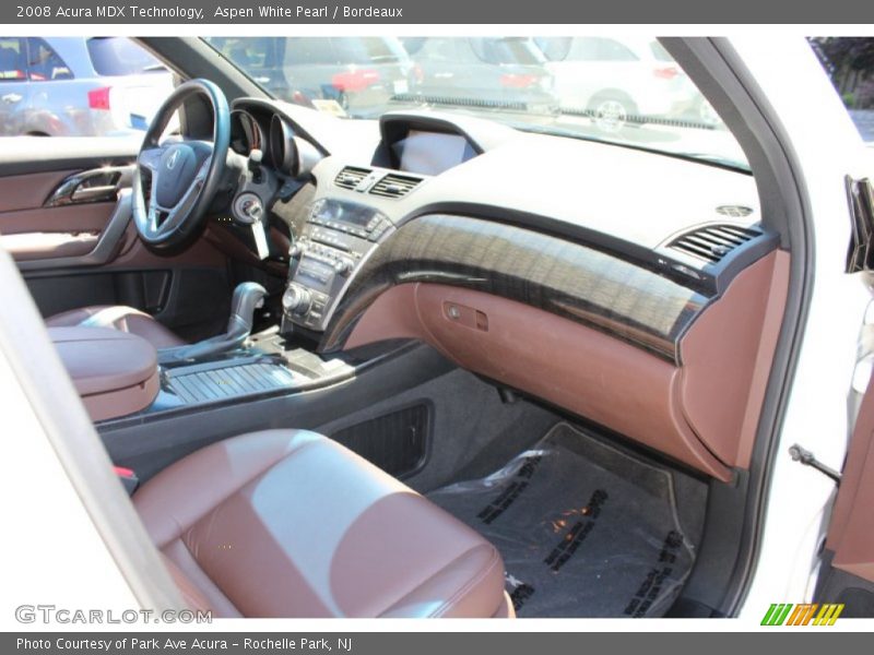 Aspen White Pearl / Bordeaux 2008 Acura MDX Technology