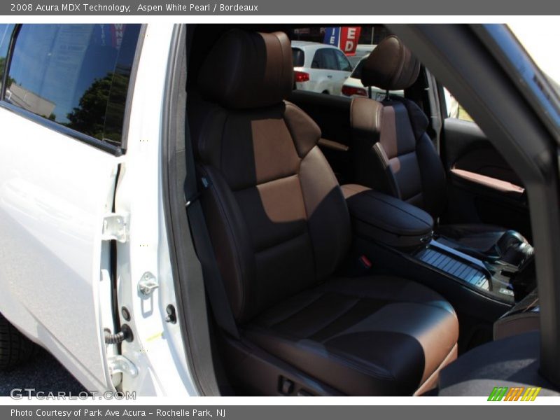 Aspen White Pearl / Bordeaux 2008 Acura MDX Technology