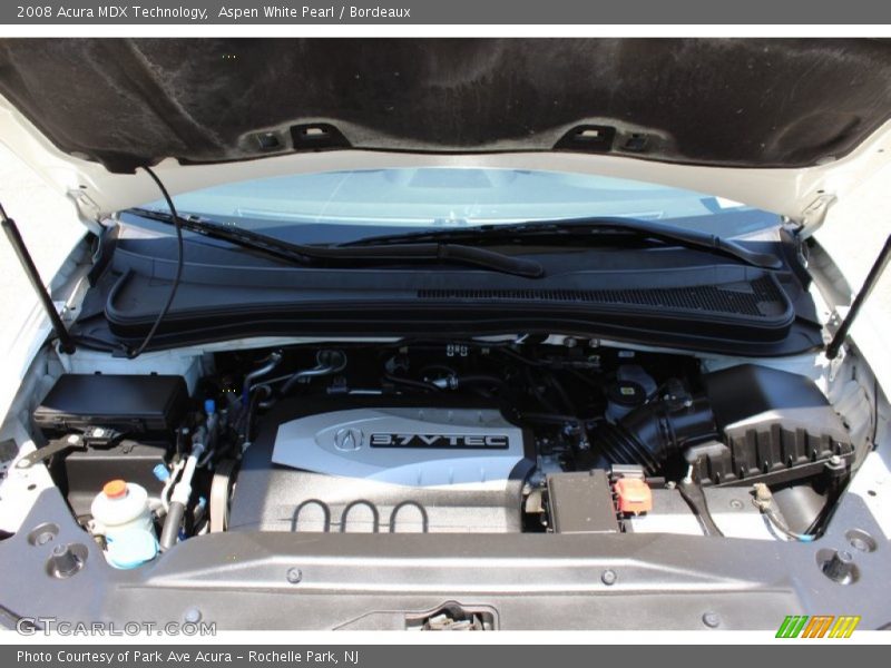 Aspen White Pearl / Bordeaux 2008 Acura MDX Technology
