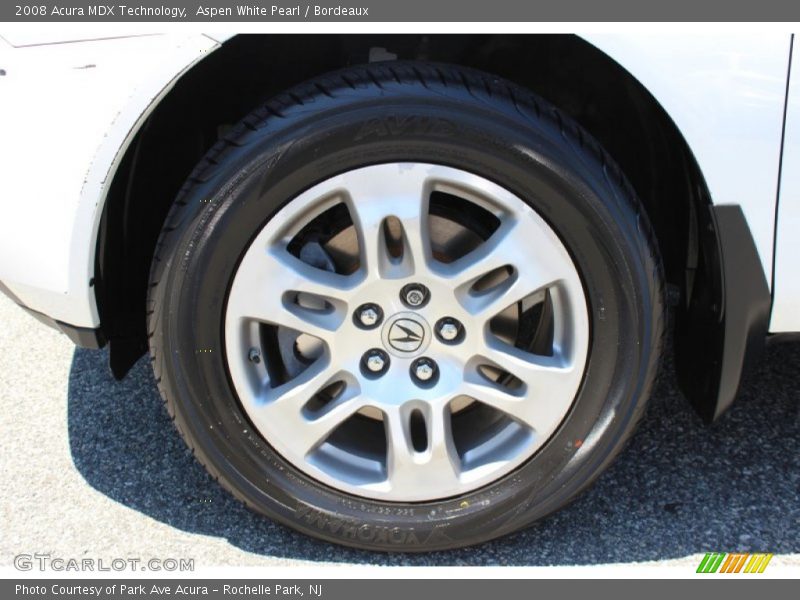 Aspen White Pearl / Bordeaux 2008 Acura MDX Technology