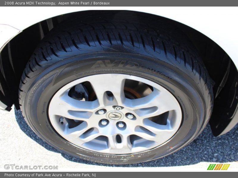 Aspen White Pearl / Bordeaux 2008 Acura MDX Technology