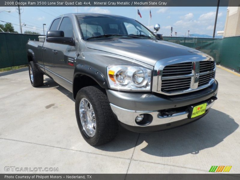Mineral Gray Metallic / Medium Slate Gray 2008 Dodge Ram 3500 Lone Star Quad Cab 4x4