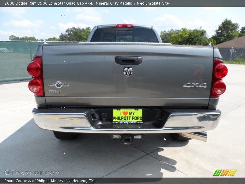 Mineral Gray Metallic / Medium Slate Gray 2008 Dodge Ram 3500 Lone Star Quad Cab 4x4