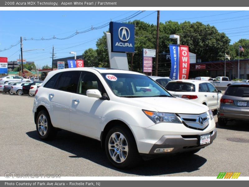Aspen White Pearl / Parchment 2008 Acura MDX Technology