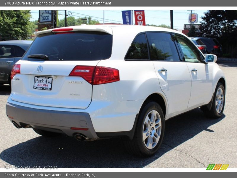 Aspen White Pearl / Parchment 2008 Acura MDX Technology