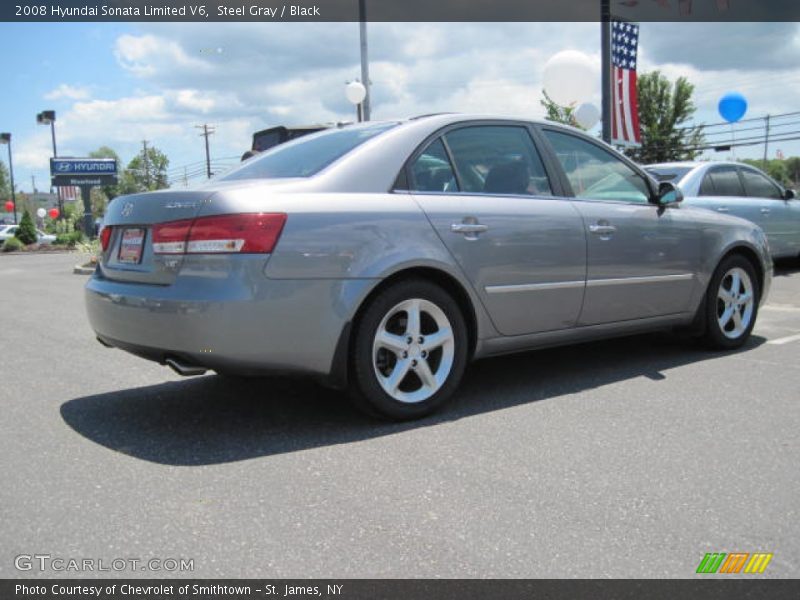 Steel Gray / Black 2008 Hyundai Sonata Limited V6