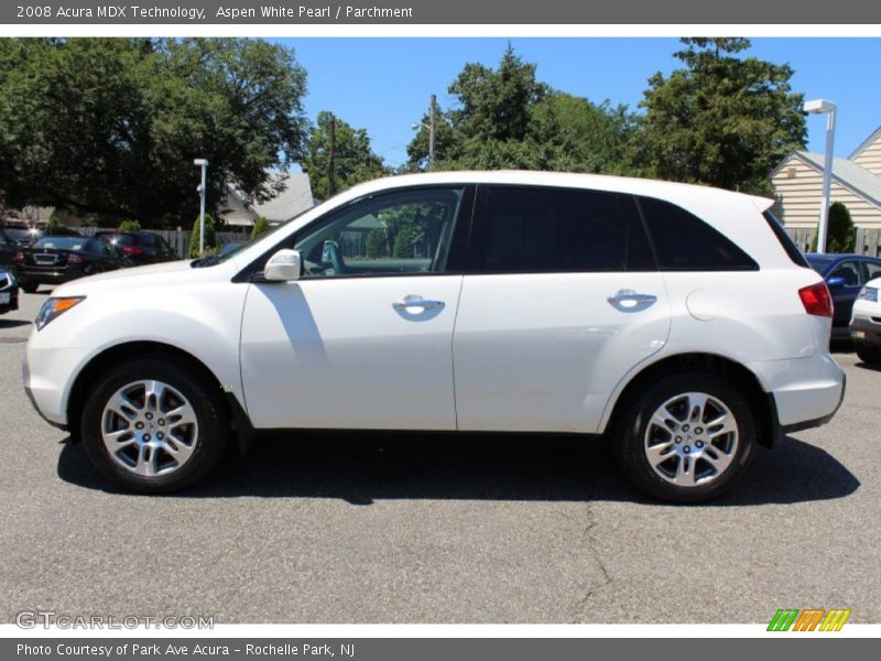 Aspen White Pearl / Parchment 2008 Acura MDX Technology