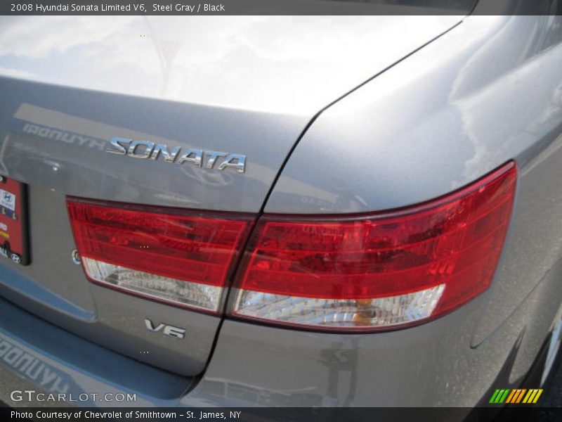 Steel Gray / Black 2008 Hyundai Sonata Limited V6