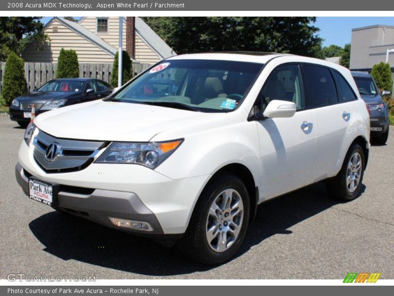 Aspen White Pearl / Parchment 2008 Acura MDX Technology