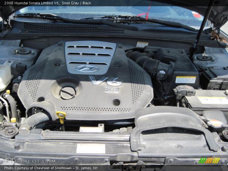 Steel Gray / Black 2008 Hyundai Sonata Limited V6