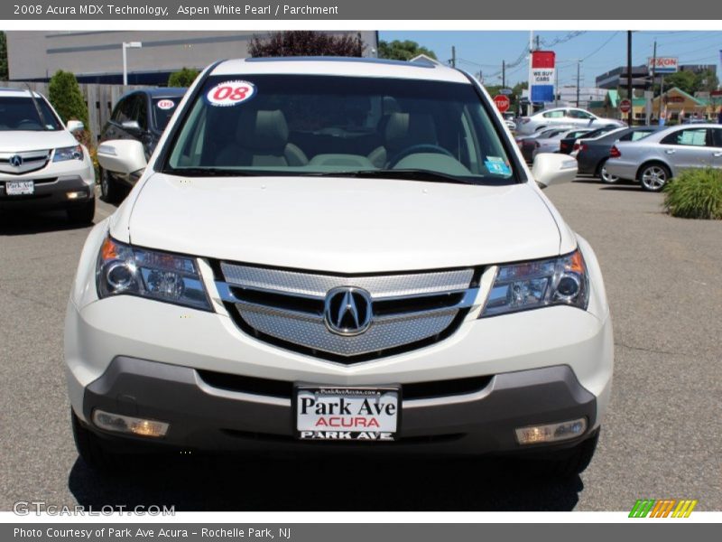 Aspen White Pearl / Parchment 2008 Acura MDX Technology