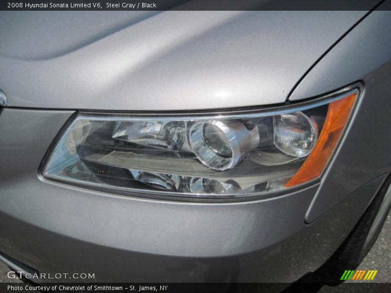 Steel Gray / Black 2008 Hyundai Sonata Limited V6