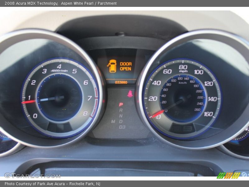 Aspen White Pearl / Parchment 2008 Acura MDX Technology