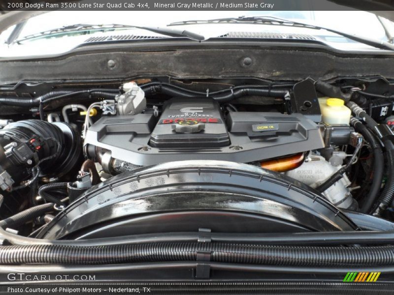  2008 Ram 3500 Lone Star Quad Cab 4x4 Engine - 6.7 Liter Cummins OHV 24-Valve BLUETEC Turbo-Diesel Inline 6-Cylinder