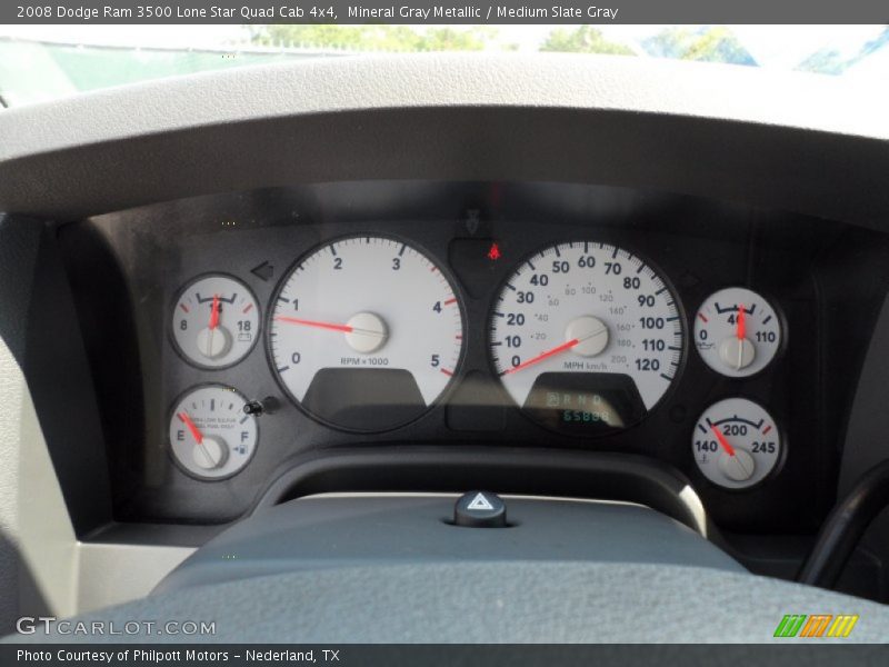  2008 Ram 3500 Lone Star Quad Cab 4x4 Lone Star Quad Cab 4x4 Gauges