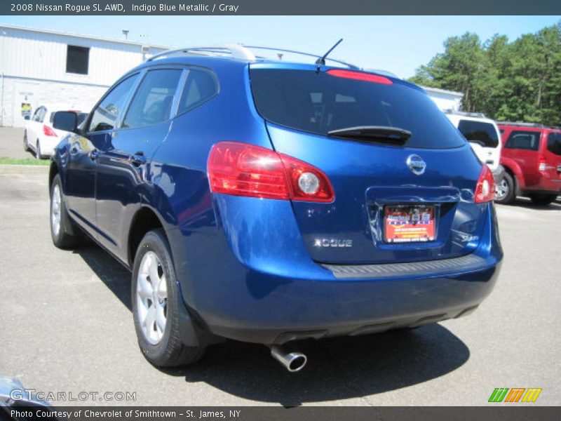 Indigo Blue Metallic / Gray 2008 Nissan Rogue SL AWD