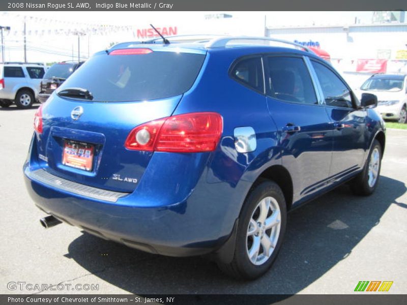 Indigo Blue Metallic / Gray 2008 Nissan Rogue SL AWD