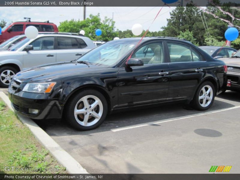 Ebony Black / Beige 2006 Hyundai Sonata GLS V6