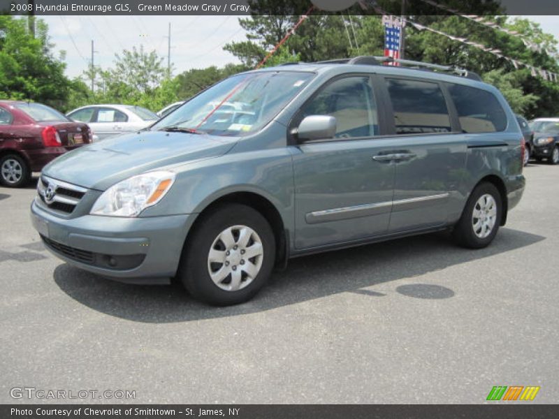 Green Meadow Gray / Gray 2008 Hyundai Entourage GLS