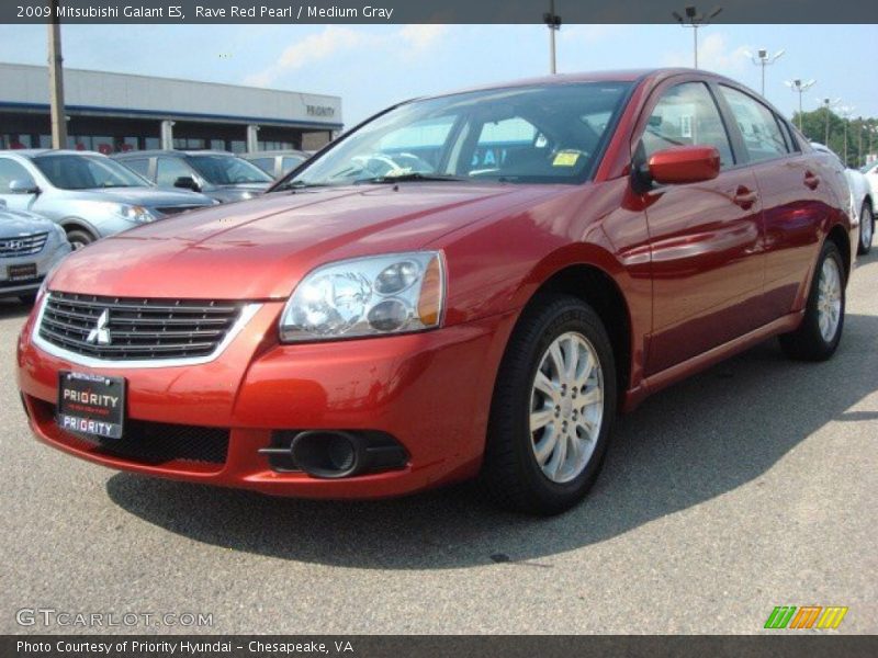 Rave Red Pearl / Medium Gray 2009 Mitsubishi Galant ES